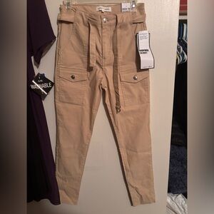 Almost Famous NWT High Rise Skinny Cargo Pants Khaki Tan Size M